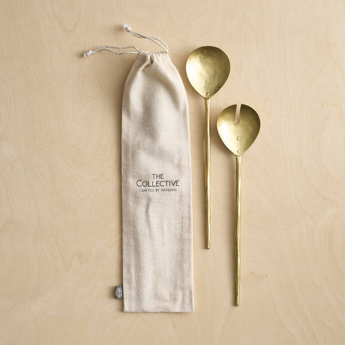 Forge Brass Salad Servers - Set of 2* - Magnolia Lane co. Home + Garden + Gift