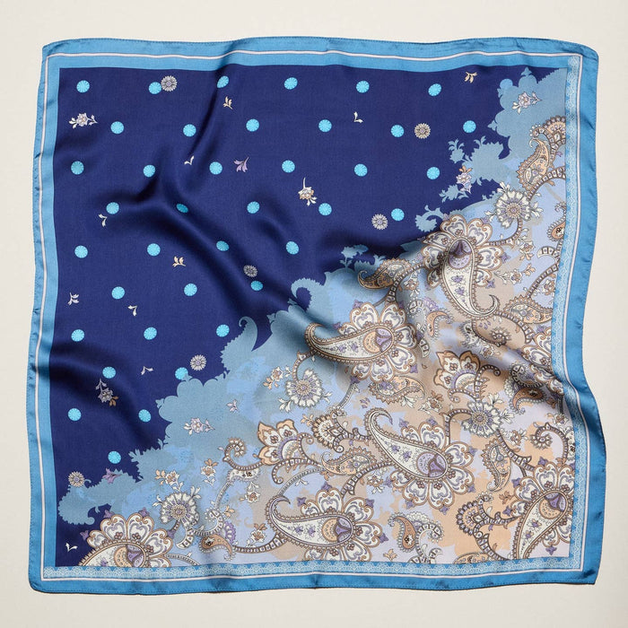 Frem NYC Paisley Polka Dot Satin Scarf - Multiple Colors!