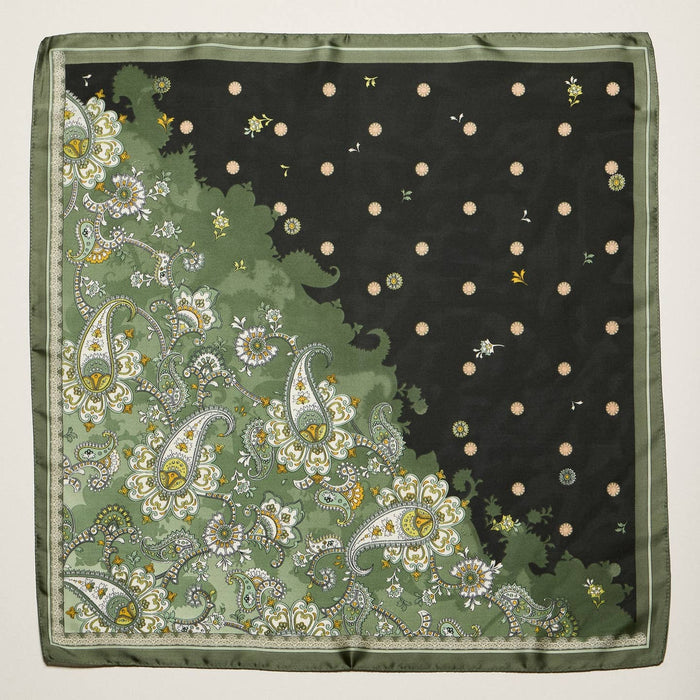 Frem NYC Paisley Polka Dot Satin Scarf - Multiple Colors!