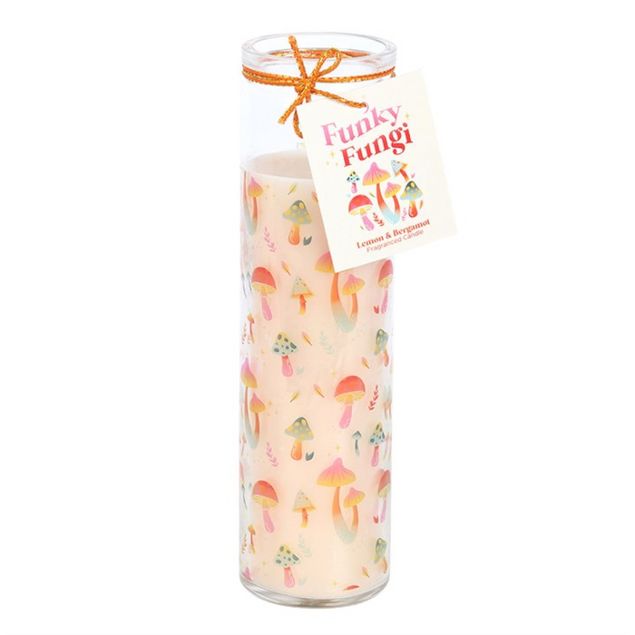Funky Fungi Mushroom Print Tube Candle 🇬🇧