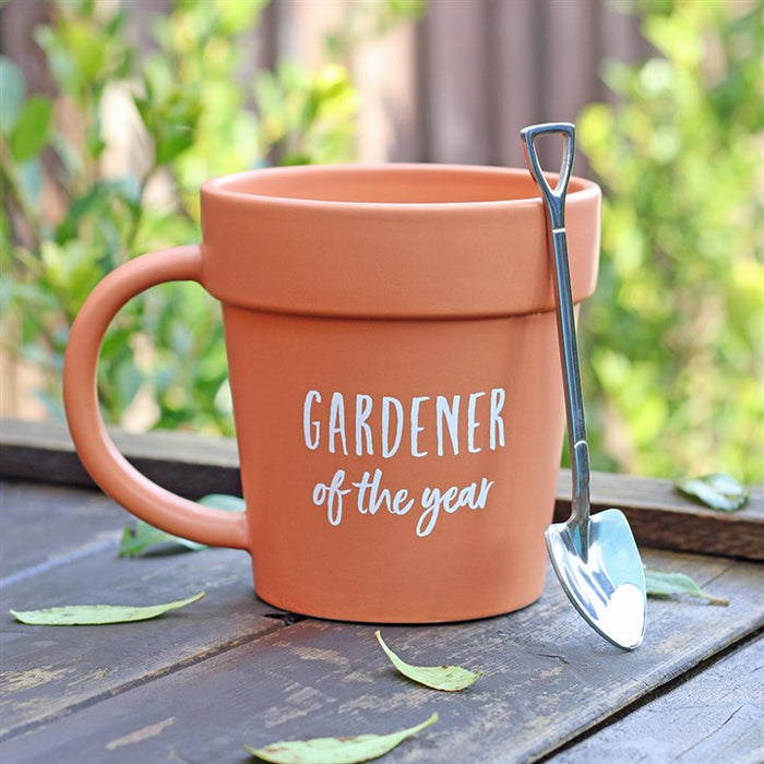 Gardener of the Year Pot Mug and Shovel Spoon 🇬🇧