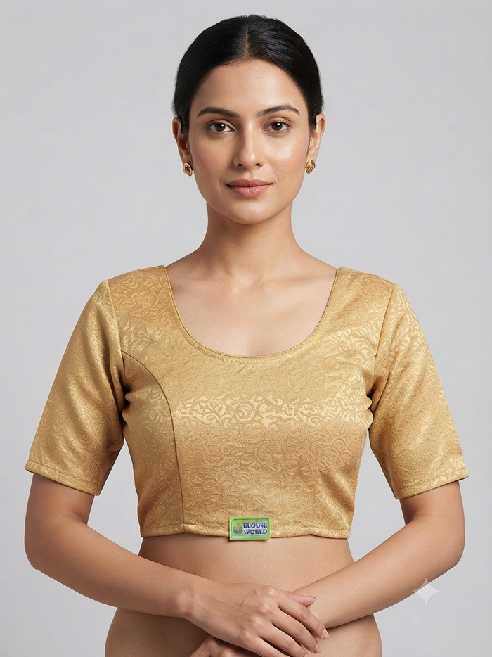 Golden stretchable Blouse 👚(2xl size