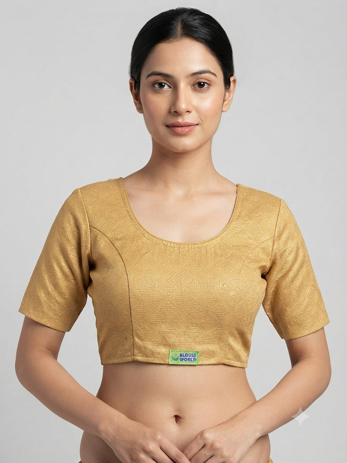 Golden stretchable Blouse 👚(2xl size