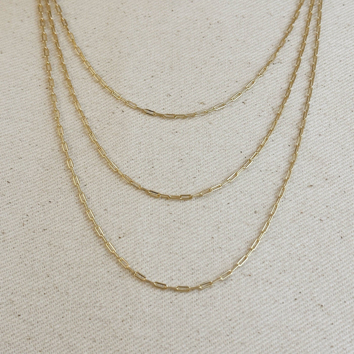 GoldFi 18k Gold Filled Mini Paperclip Chain