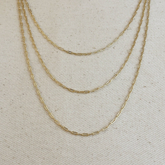 GoldFi 18k Gold Filled Mini Paperclip Chain
