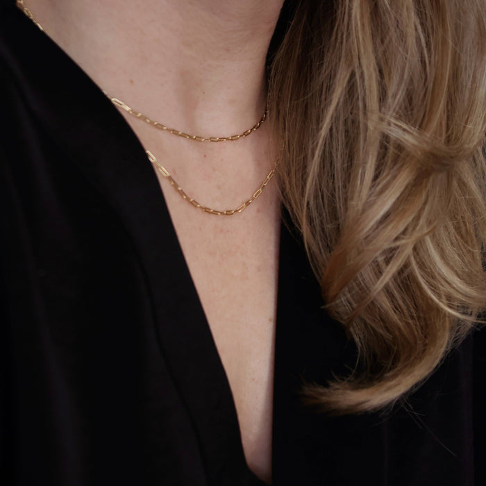 GoldFi 18k Gold Filled Mini Paperclip Chain