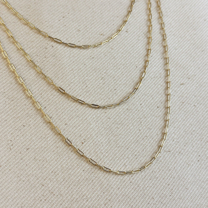 GoldFi 18k Gold Filled Mini Paperclip Chain