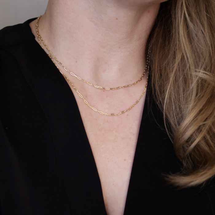 GoldFi 18k Gold Filled Mini Paperclip Chain
