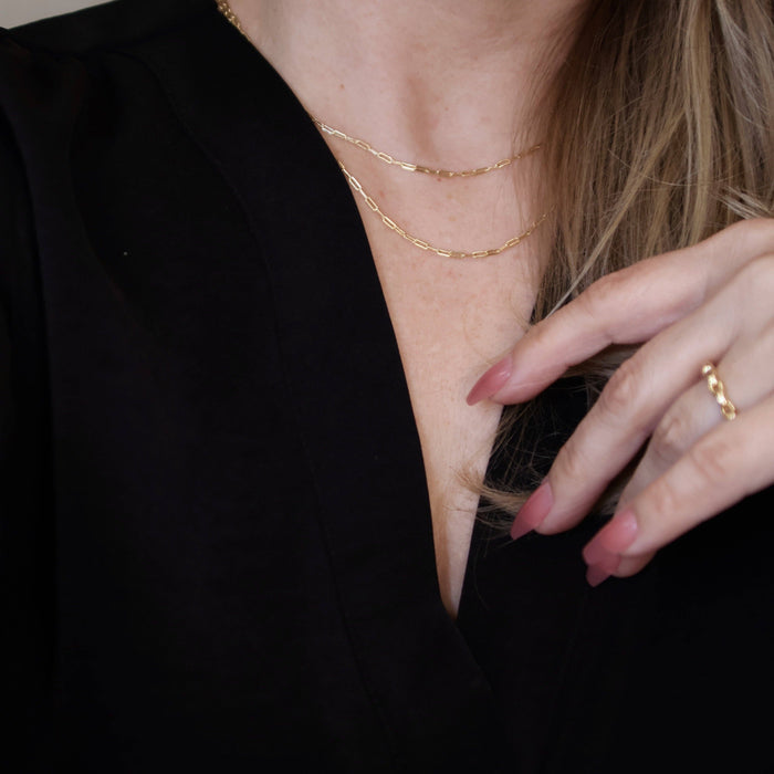 GoldFi 18k Gold Filled Mini Paperclip Chain