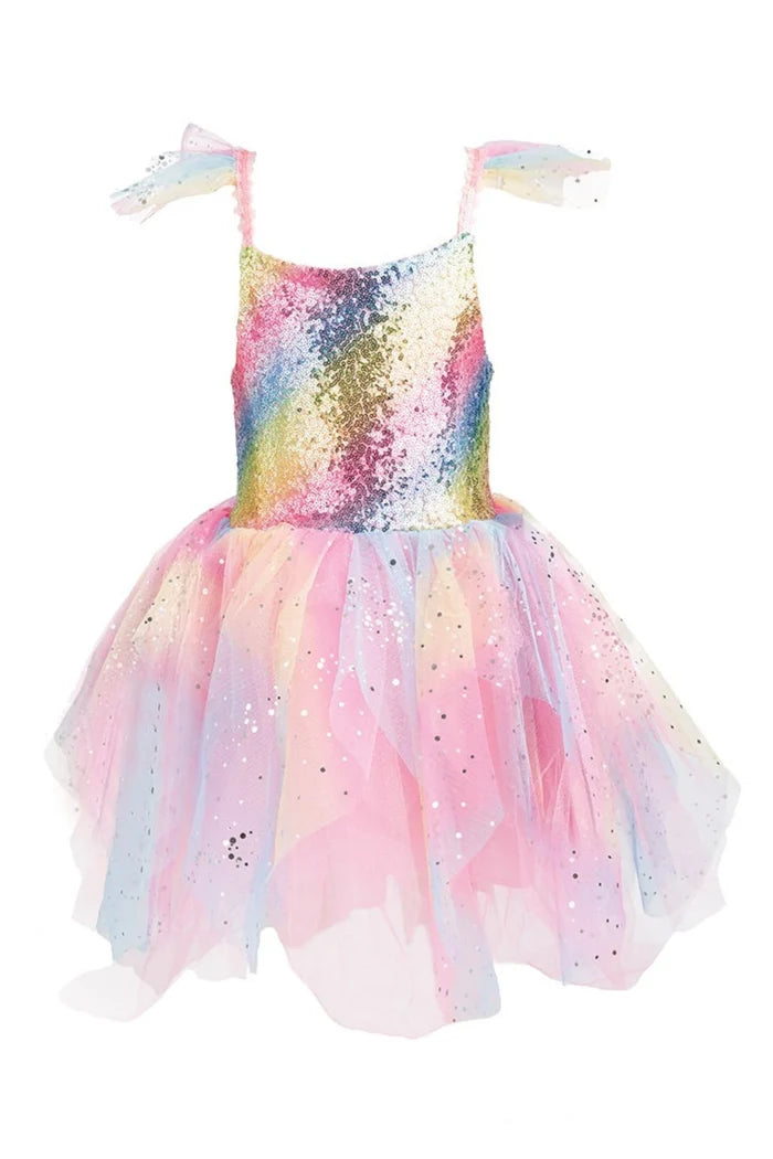 Great Pretenders 2 Pce Rainbow Fairy Dress & Wings 5-6
