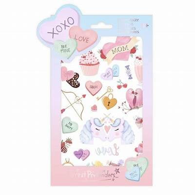 Great Pretenders Candy Heart Valentines Tattoos