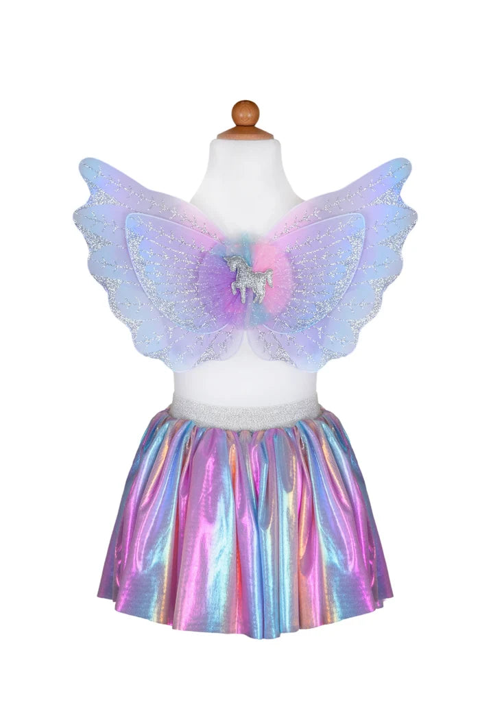 Great Pretenders Unicorn Skirt & Wings Pastel 4-6