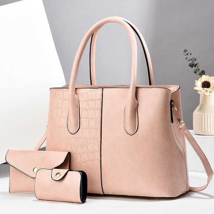 H1874 - Simple 3pc Women's Handbag Set