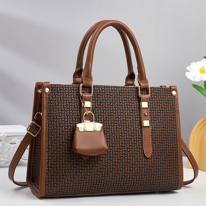 H1893 - Classic Fashion Textured Handbag