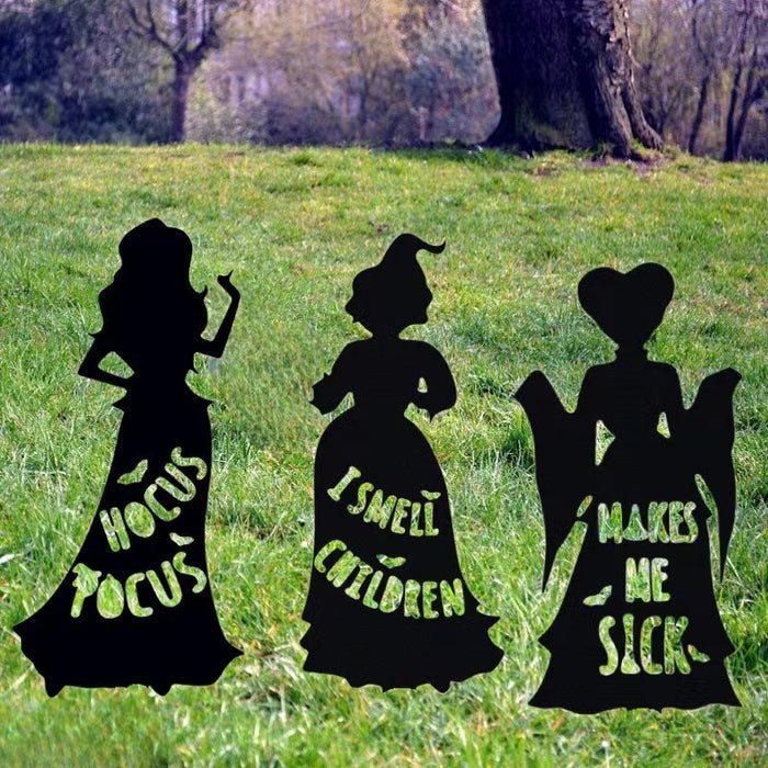 Halloween Witch Inserts Garden Metal Holiday Decorations Ornaments 🇨🇳