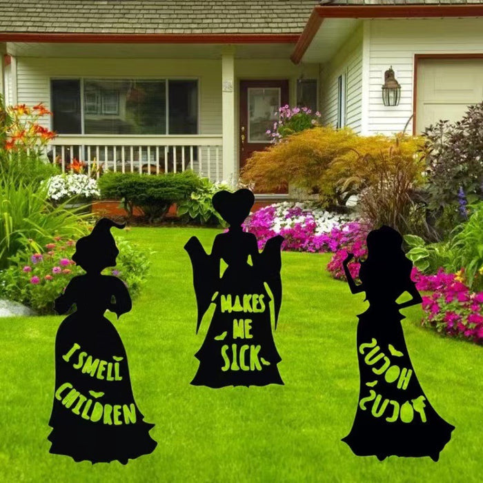 Halloween Witch Inserts Garden Metal Holiday Decorations Ornaments 🇨🇳