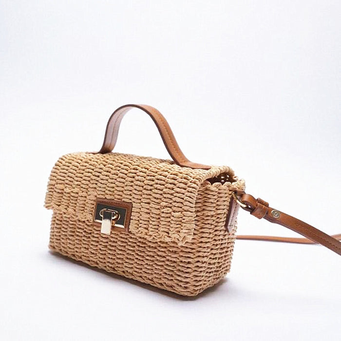 Hand-Held Straw Woven Bag, Paper Rope Woven Bag, Messenger Bag 🇨🇳