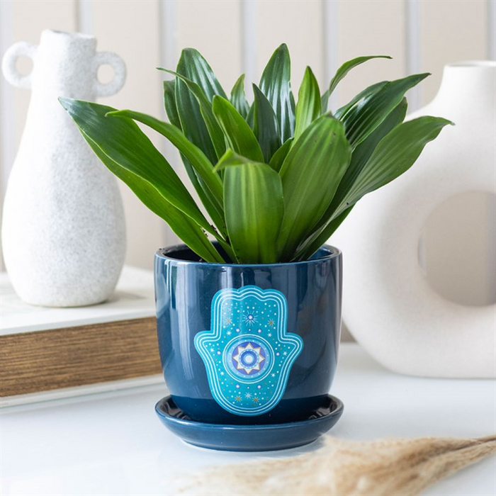 Hand of Hamsa Ceramic Plant Pot 🇬🇧
