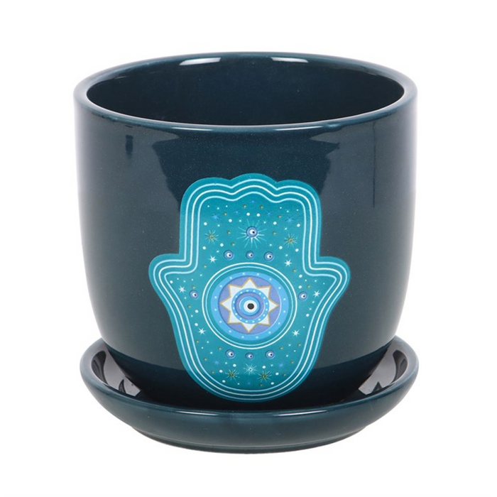 Hand of Hamsa Ceramic Plant Pot 🇬🇧