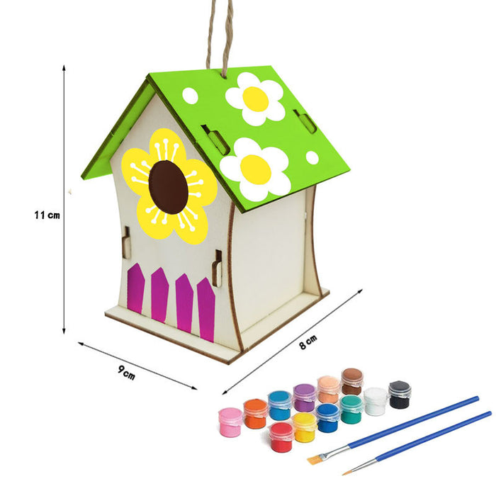 Hand Painted Wooden Bird House Indoor And Outdoor Pendant 🇨🇳