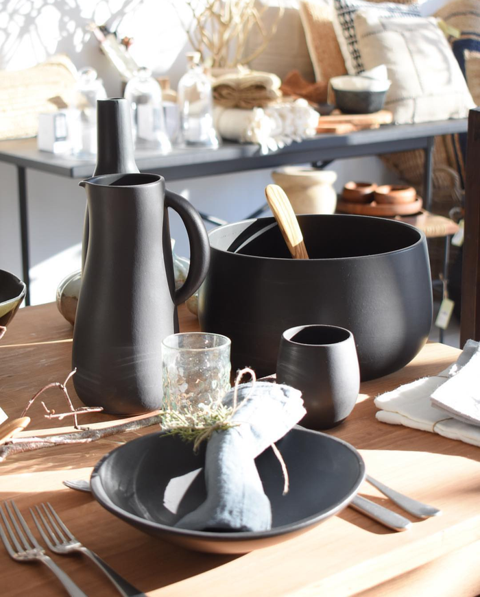Handmade Stoneware Jug & Vase For Flowers  | Dadasi 50 oz - Magnolia Lane co. Home + Garden + Gift