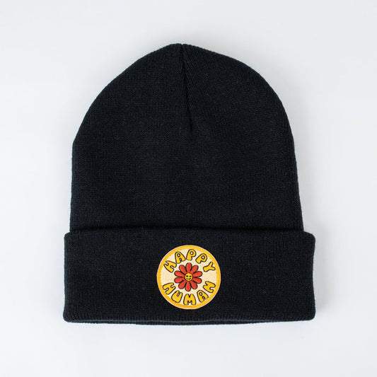 Happy Human | Jet Black - Adult Beanie