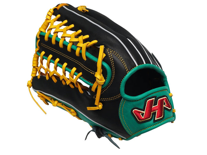 HATAKEYAMA Classic Series 12.75 inch Left Hand Throw Outfielder Glove - Black/Green #1