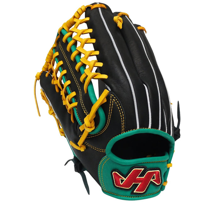 HATAKEYAMA Classic Series 12.75 inch Left Hand Throw Outfielder Glove - Black/Green #6