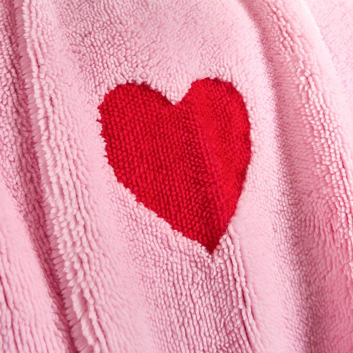 Hearts Tufted Fleece Throw - Pink 🇬🇧