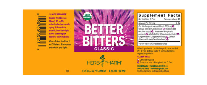 Herb Pharm® Better Bitters™:  1 oz