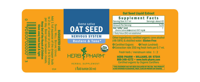 Herb Pharm® Oat Seed - 1 oz
