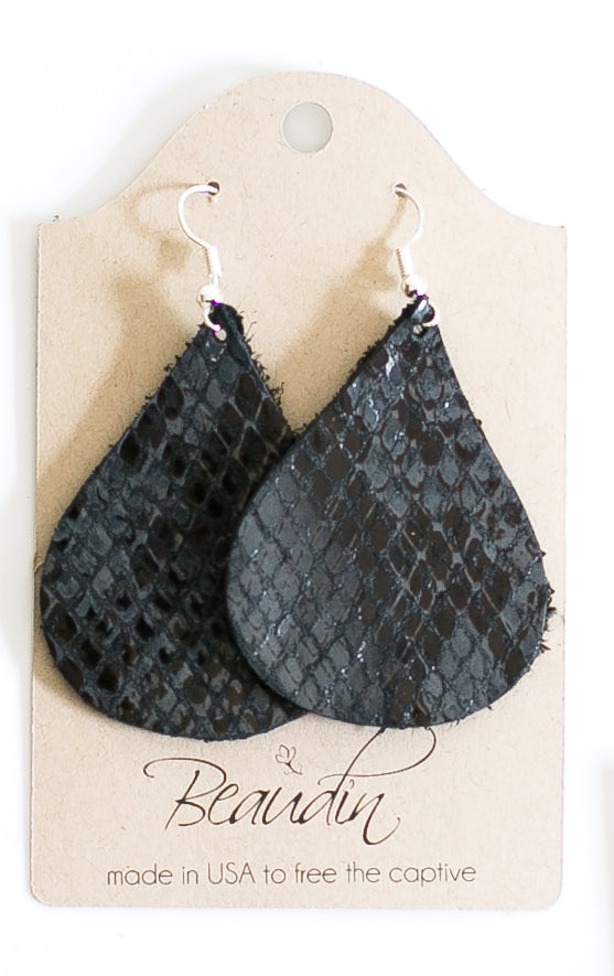 Hershey Cowhide/Leather Earrings