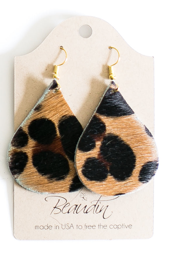 Hershey Cowhide/Leather Earrings
