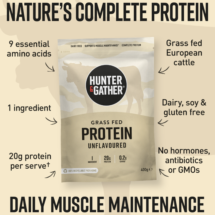 Hunter & Gather Beef Protein Unflavoured 400g