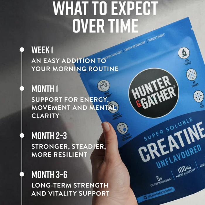 Hunter & Gather Super Soluble Creatine Unflavoured 168g
