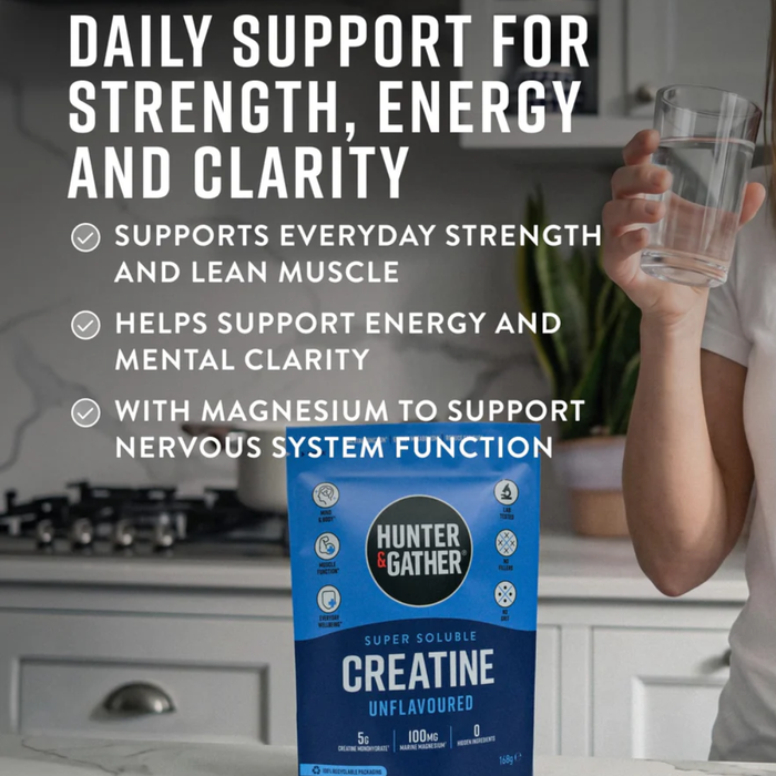 Hunter & Gather Super Soluble Creatine Unflavoured 168g