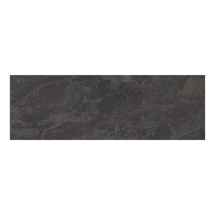 Rectangular dark stone effect tile on a white background