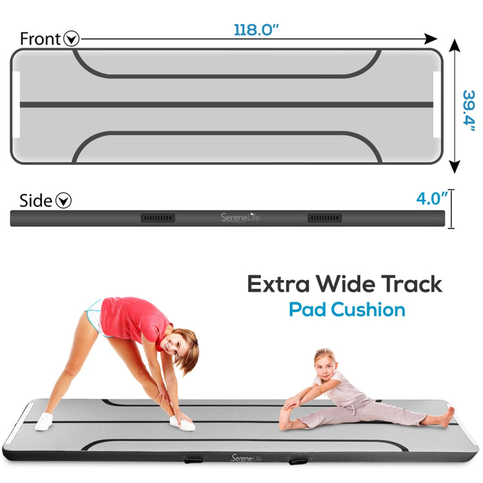 Inflatable Gymnastics Mat - Full Support - Durable PVC - 9.8 ft