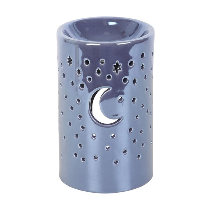 Iridescent Purple Moon Pillar Oil Burner and Wax Warmer 🇬🇧