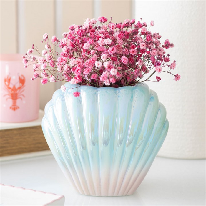 Iridescent Shell Flower Vase 🇬🇧