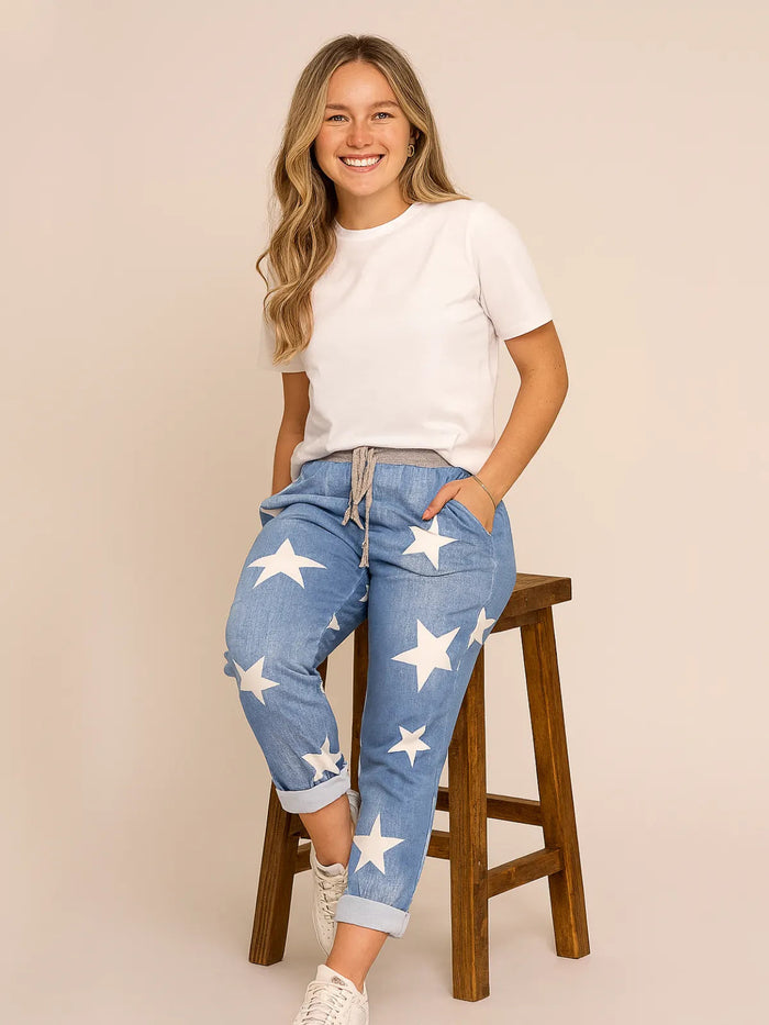 Italian Joggers Star Print 🇬🇧