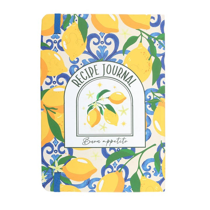 Italian Lemon Print A5 Recipe Journal 🇬🇧