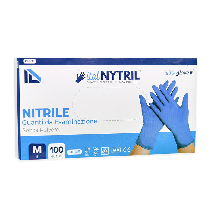 ITALNYTRIL GUANTI BLUE X100PZ M