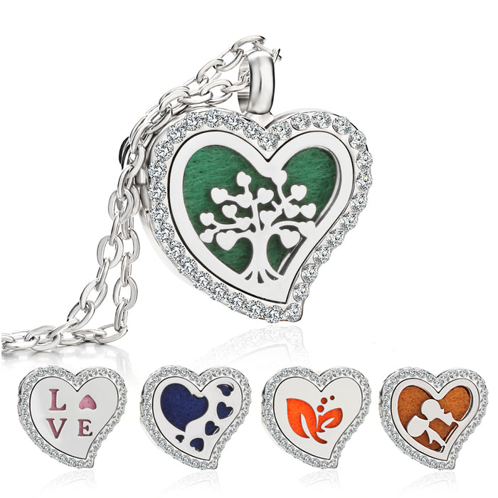 Jewelry Heart Fragrance Essential Oil Diffuser Necklace 🇨🇳