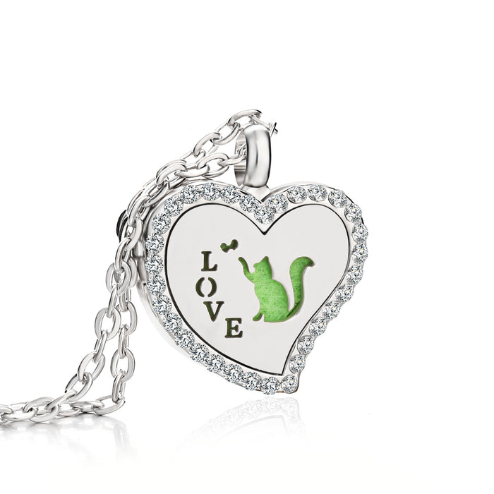Jewelry Heart Fragrance Essential Oil Diffuser Necklace 🇨🇳