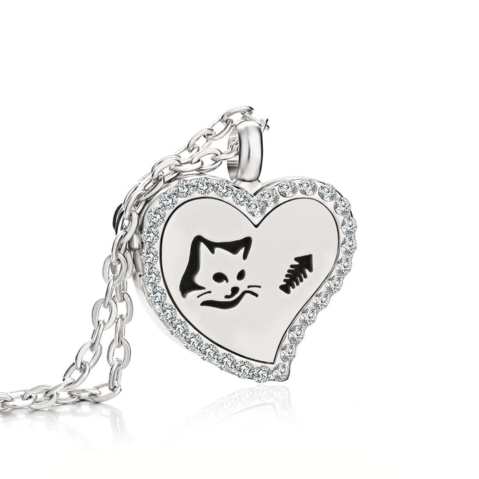 Jewelry Heart Fragrance Essential Oil Diffuser Necklace 🇨🇳