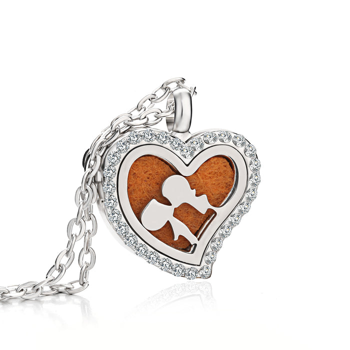 Jewelry Heart Fragrance Essential Oil Diffuser Necklace 🇨🇳