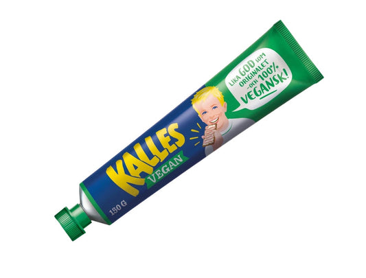 Kalles Vegan 150g tube – Swedish plant-based seaweed caviar spread, 100% vegan, rich in Omega-3, made in Sweden