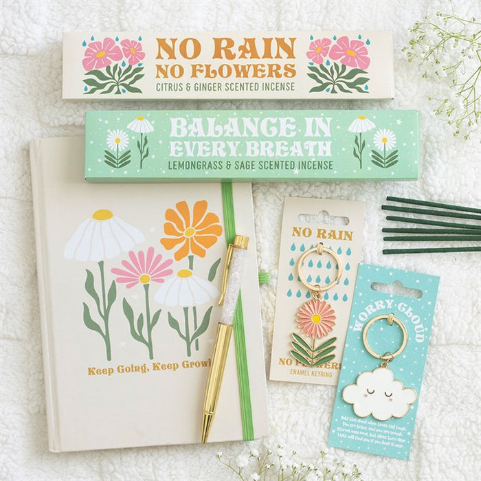 Keep Going, Keep Growing A5 Notebook with Rose Quartz Pen 🇬🇧