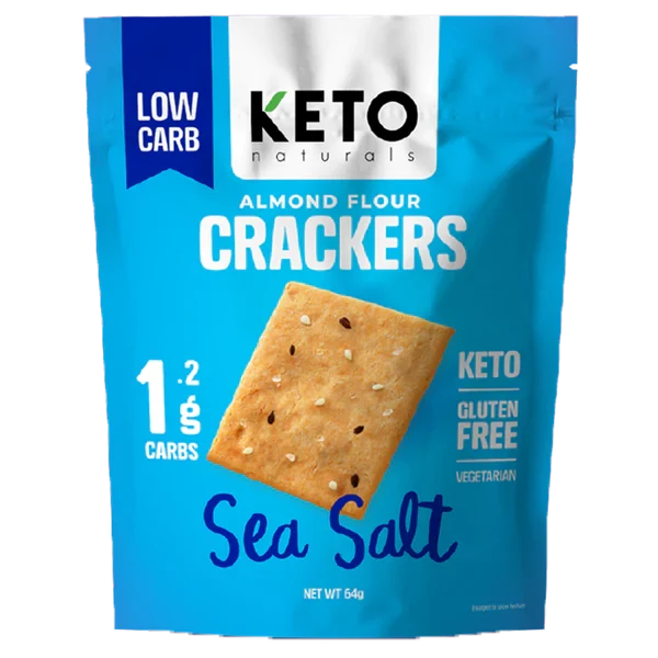Keto Naturals Almond Flour Crackers Sea Salt 64g
